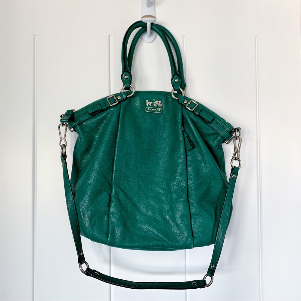 Coach Green Leather Hobo Bag